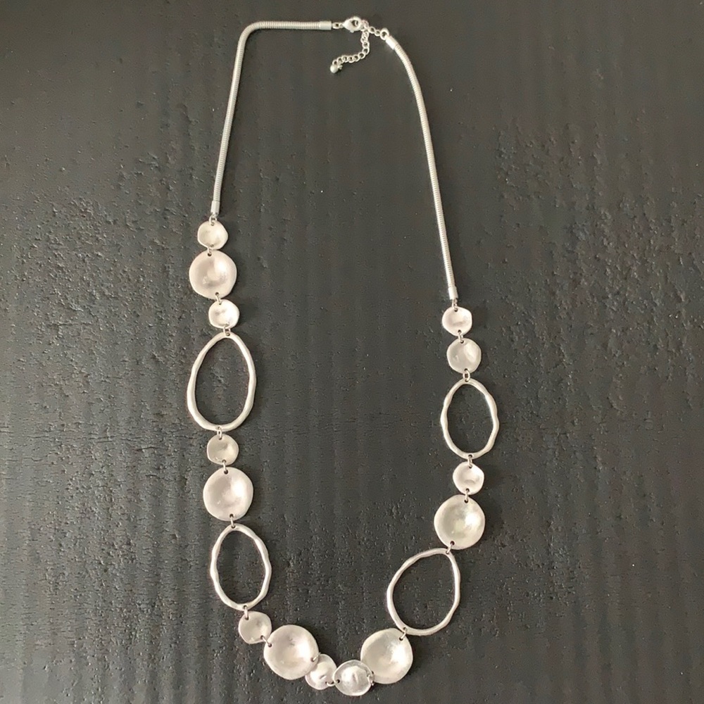 Silver Long Statement Necklace - purchased in Australia!